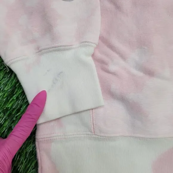 Vintage Y2K Champion Hoodie Large 24x28 Pink Bleached Reverse-Weave Baggy - Picture 6 of 16